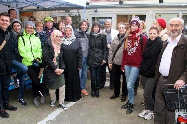 Eine deutsche Gruppe hat eine Moschee in Köln besucht