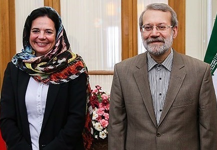 ڈاکٹر علی لاریجانی کی بیلجیئم کی سینیٹ کی چیئرمین کے ساتھ مشترکہ پریس کانفرنس