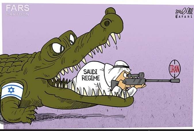 کارٹون: ایران کے خلاف سعودی صیہونی گٹھ جوڑ