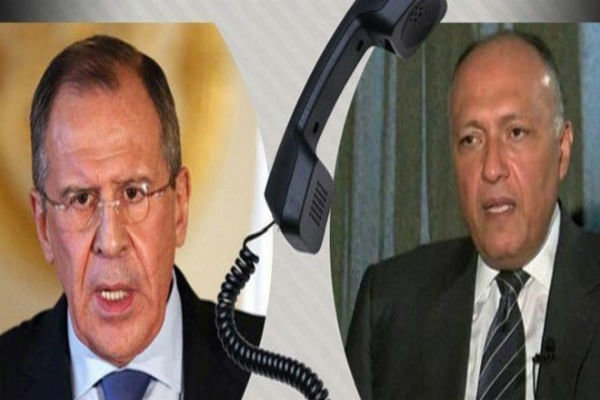 مصر اور روس کے وزراء خارجہ کی ٹیلیفونک گفتگو