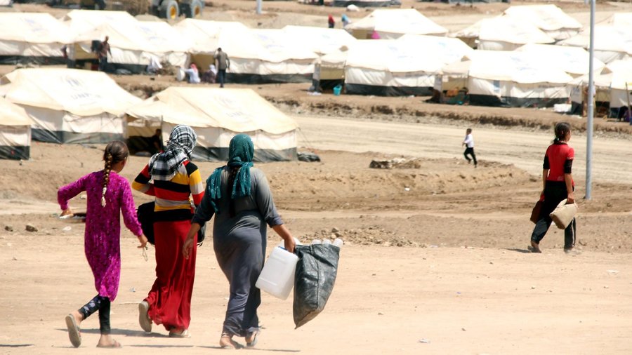 A Young Girl Hit by Improvised Explosive Device While Escaping ISIS