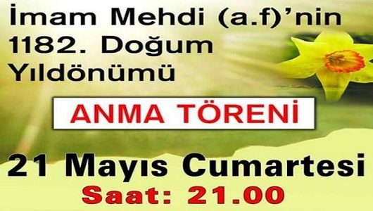 İmam Mehdi (a.f)’nin Veladeti Halkalı'da Anılacak