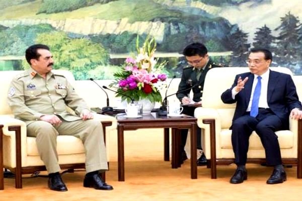 بیجنگ میں جنرل راحیل شریف کی چین کے وزیرا عظم سے ملاقات