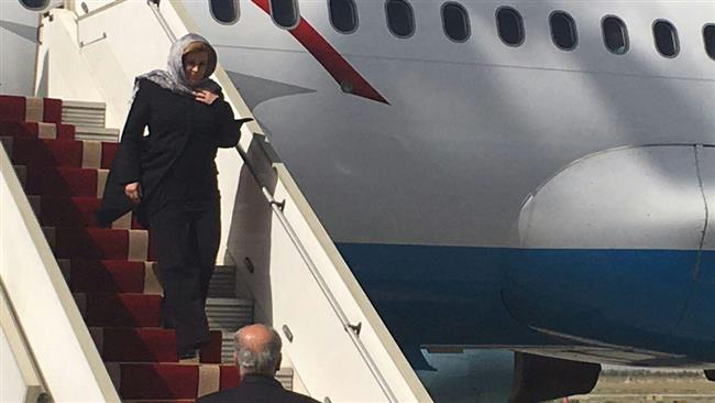 La présidente croate Kolinda Grabar-Kitarović est arrivée mardi 17 mai à Téhéran.