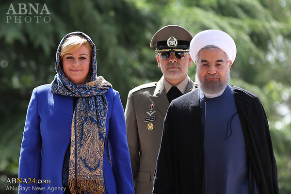 Fotos: Iranischer Präsident Hassan Rohani beim offiziellen Besuch der kroatischen Präsidentin