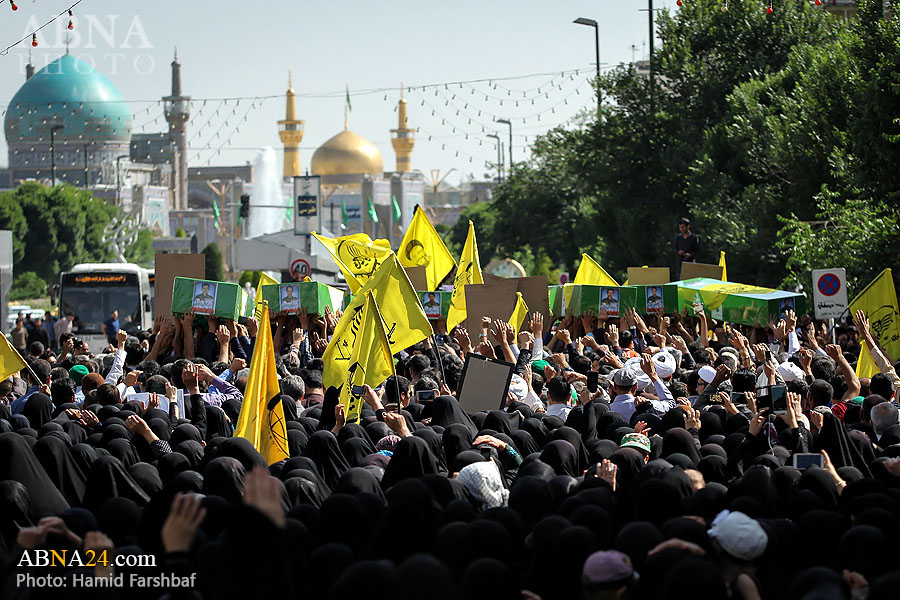 “Se han Realizado los Funerales de 8 Mártires Defensores del Santuario de la Señora Zainab (P) en Mashhad”