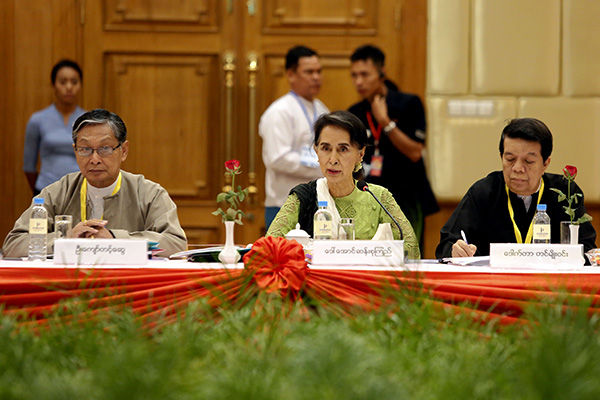  ၿငိမ္းခ်မ္းေရးလုပ္ငန္းစဥ္ ေဒၚေအာင္ဆန္းစုၾကည္ ဦးေဆာင္မည္