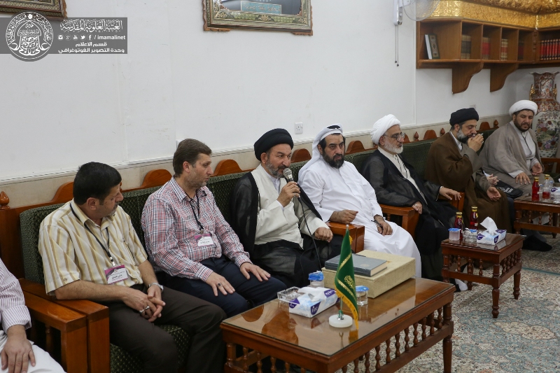 Secretary General of Imam Ali shrine receives a delegation from Shrine of Sayyida Ruqayya