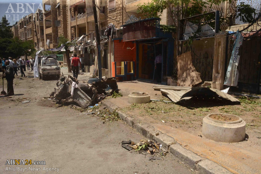 تقرير مصور/ ارهابيون يقصفون منطقة مدنية في حلب 