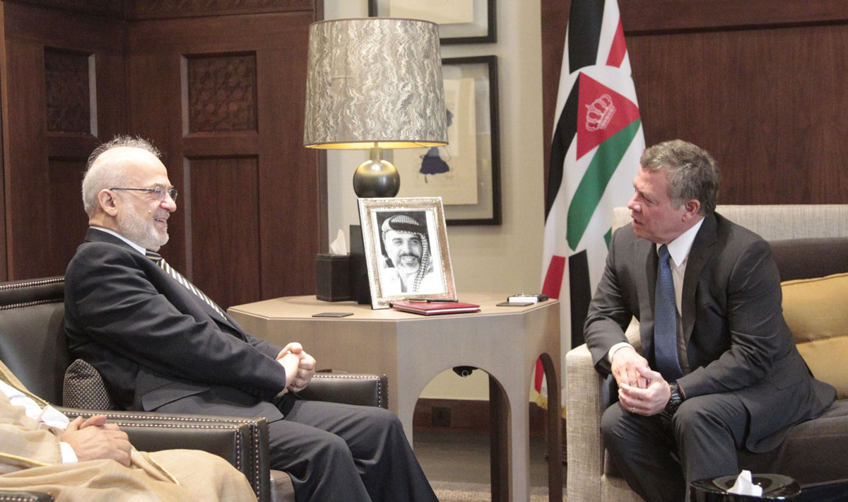 King Abdullah receives Iraqi foreign minister; extends invitation to Abadi to visit Jordan