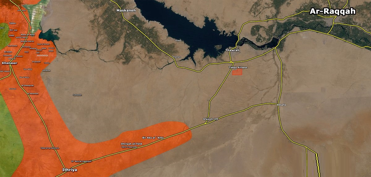 Syrian Army 5 km away from Tabaqa Crossroad, ISIS faces greatest threat