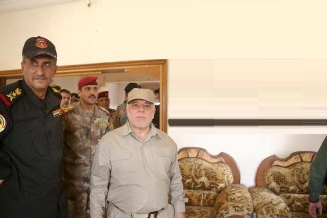 Iraq Prime Minister Abadi arrives in Fallujah Operations headquarters / Photos