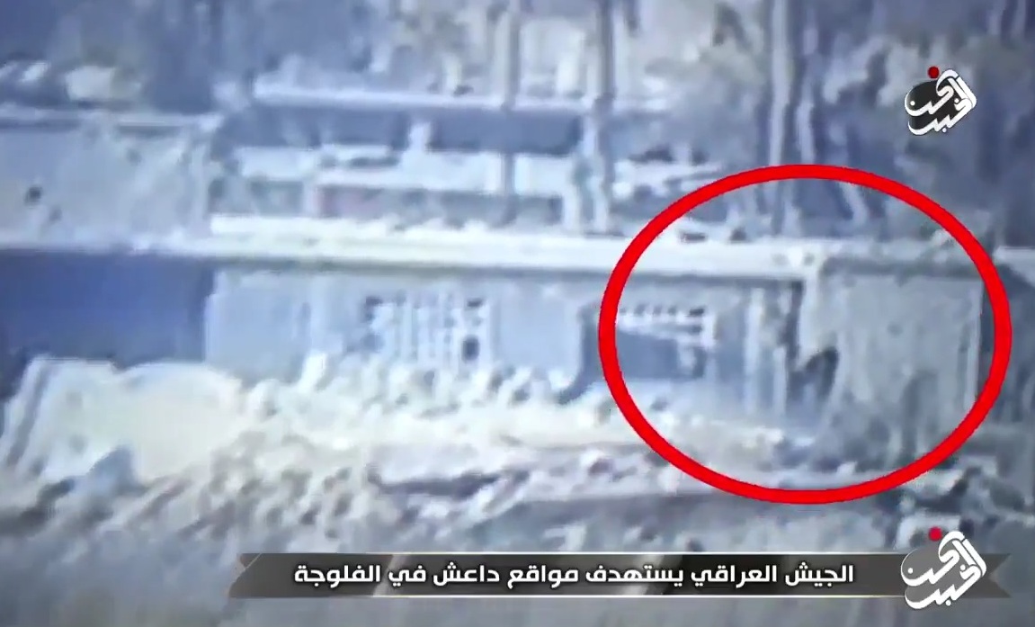 Video: Iraq army targeting a group of ISIS militants in Fallujah. Looks like explosives or ammunition was destroyed