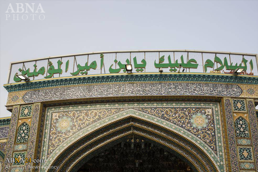 تقرير مصور / الواجهة الامامية لبوابة الإمام الحسن (ع) لصحن العتبة العباسية المقدسة