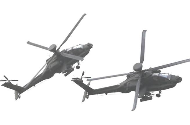 Two Saudi-led aggression helicopters crash in Yemen