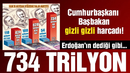 ‘Örtülü’den 734 milyon harcandı