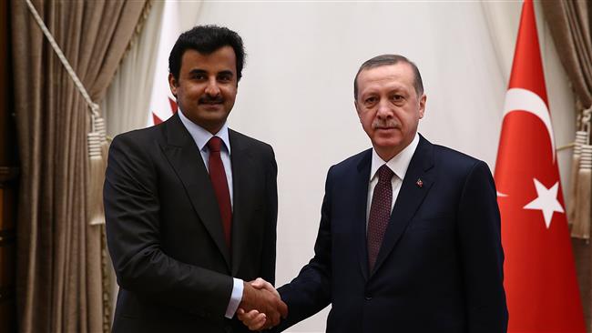 قطر کے بادشاہ اور ترکی کے صدر اردوغان کی ملاقات