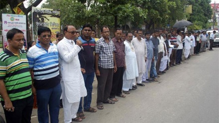  Protesters condemn attacks on religious minorities in Bangladesh