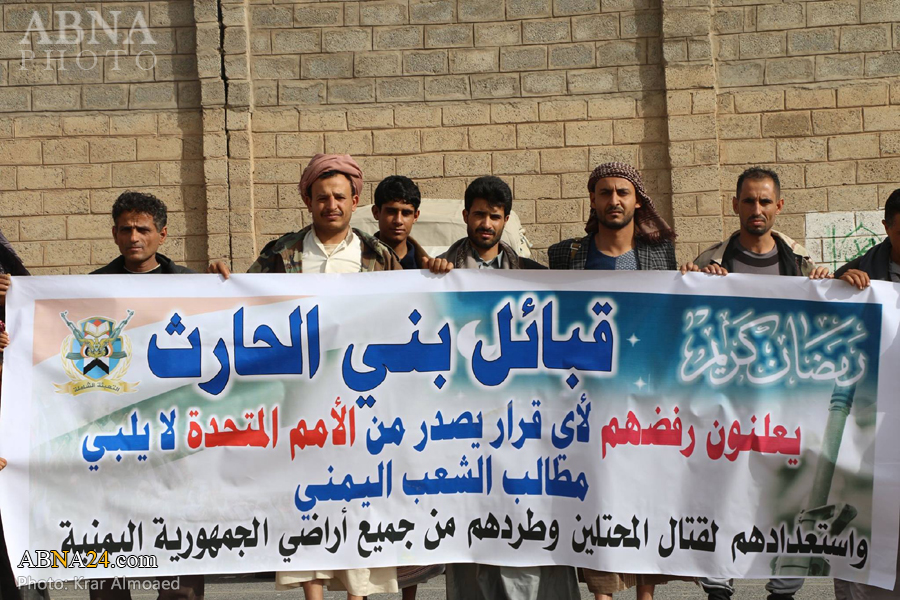 تقارير مصور/ قبائل بني الحارث يلعنون رفضهم لاي قرار من الأمم المتحدة لا يلبي مطالب الشعب اليمني
