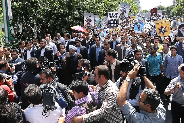 Rouhani: Palestinians not alone; this is Iranian nation’s message/ Israel the base of arrogance in region