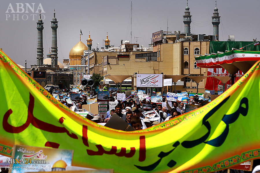 تقرير مصور/ الشعب الايراني يشارك في يوم القدس العالمي بمدينة قم المقدسة