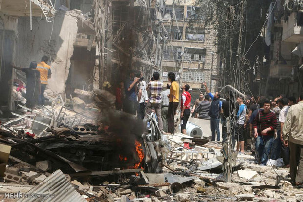 حلب میں خونخوار وہابی دہشتگردوں کے راکٹ حملوں میں 360 بےگناہ شہری جاں بحق و زخمی+ تصاویر
