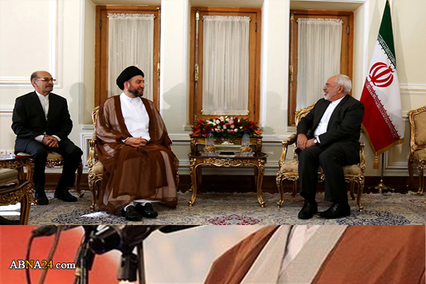 چاوپێکەوتنی سەرۆکی ئەنجومەنی باڵای ئسلامیی ئێراق لەگەڵ وەزیری دەرەوەی ئێران