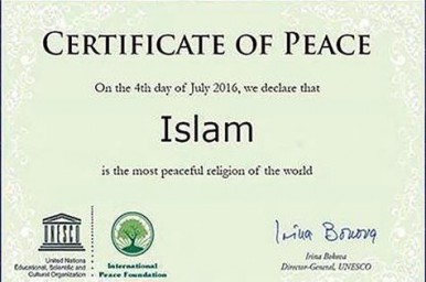 “La UNESCO Declara al Islam como la Religión más Pacífica del Mundo” 