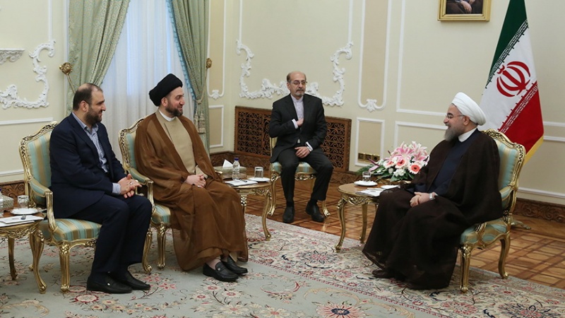 دیداری سەرۆکی مەجلسی باڵای ئیسلامیی عێراق لەگەڵ روحانی