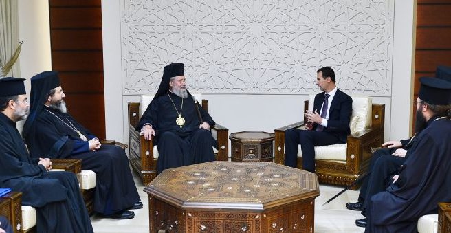 President Assad to Archbishop of Cyprus: Terrorist attack on Syria aims to spread Takfiri ideology 