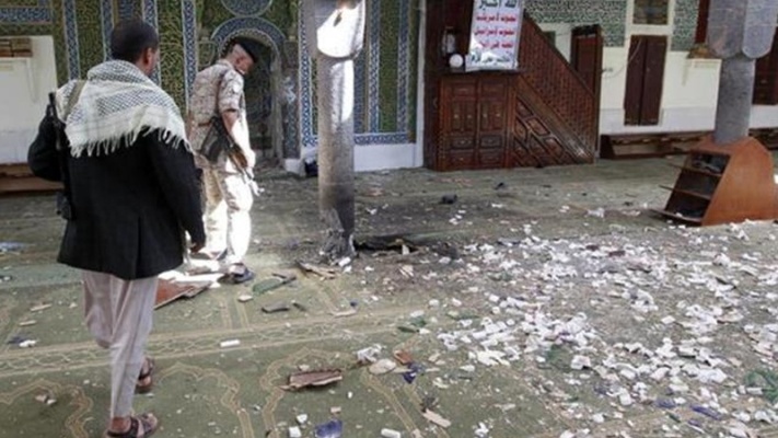 یمن؛ صنعا کی مسجد میں بم دھماکہ، ۱۶ افراد جانبحق اور زخمی