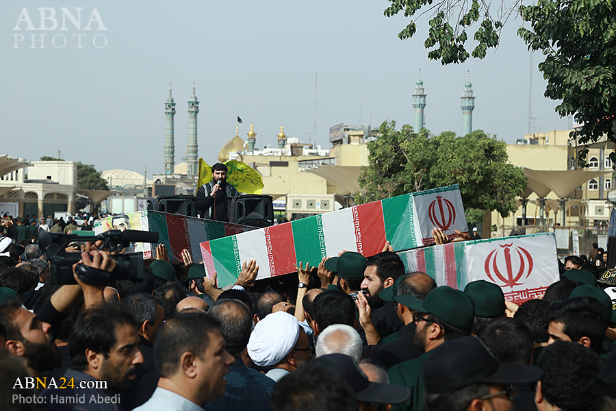 تصویری رپورٹ: قم میں دفاع مقدس کے 8 شہیدوں کی تشییع جنازہ