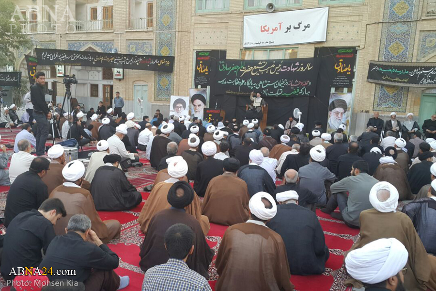 تصویری رپورٹ: مدرسہ فیضیہ قم میں مجلس عزا