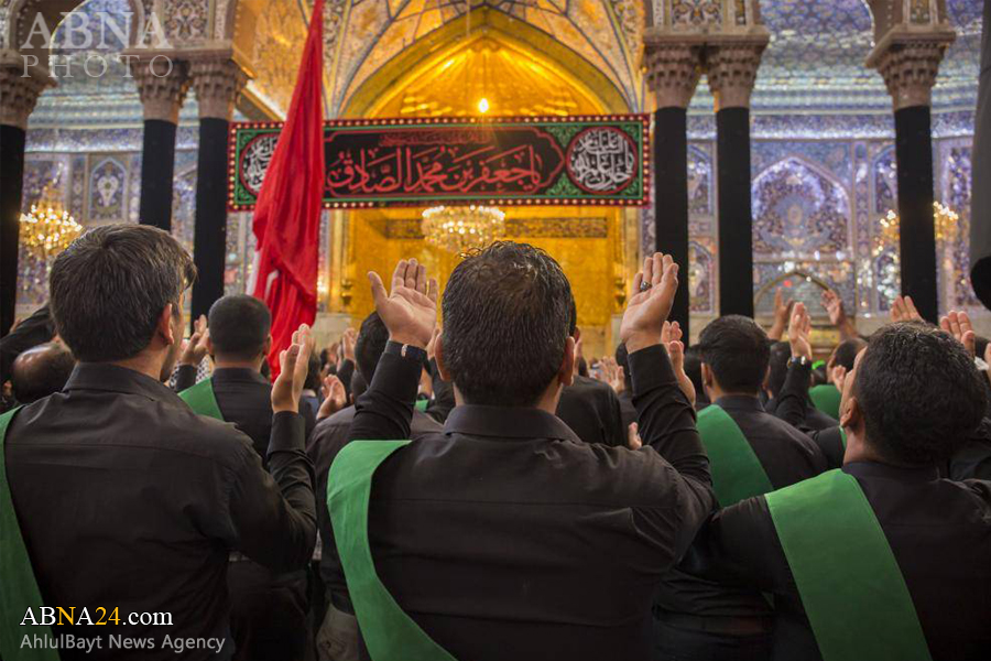 تصویری رپورٹ: کربلا میں صادق آل محمد (ع) کی شہادت کی مناسبت سے عزاداری
