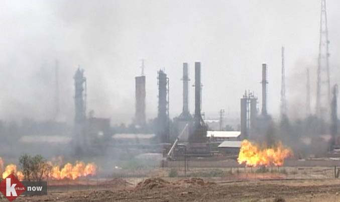 محطة لكبس الغاز في شمال كركوك تتعرض لاقتحام من قبيل انتحاريين ارهابيين 
