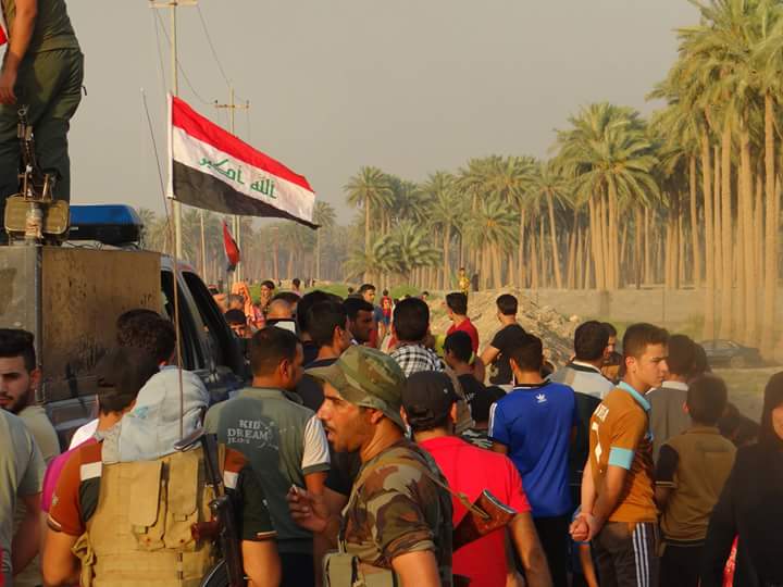 تقرير مصور / ‏اهالي الخالديه يحتفلون بتحرير جزيرة الخالديه‬ من داعش التكفيري