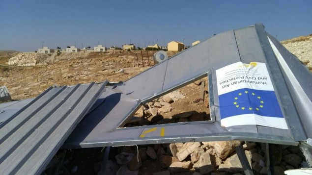 France condemns Israel's razing of West Bank structure it funded