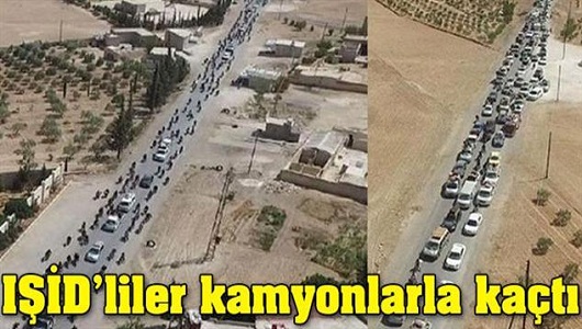 IŞİD'liler, Kaçarken Böyle Görüntülendi