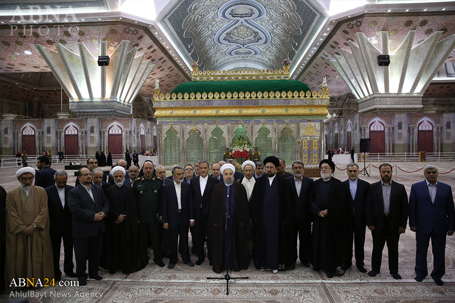 Photos: President Rouhani, cabinet members pay tribute to late Imam Khomeini