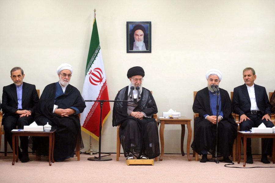 Imam Khamenei receives President Rouhani and his cabinet members