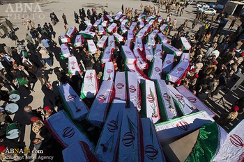 تصویری رپورٹ: دفاع مقدس کے 60 شہداء کے پیکر وطن واپس پہنچ گئے