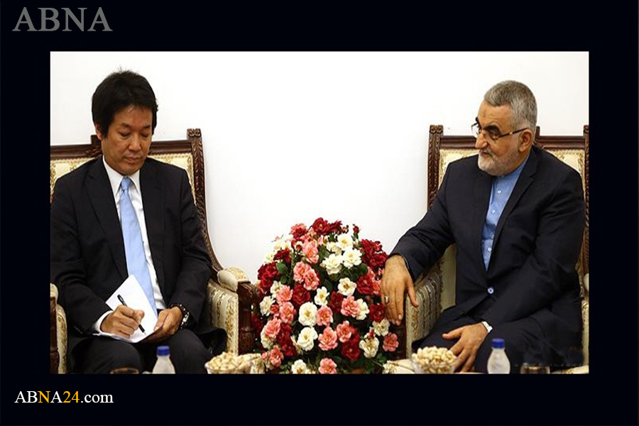علاء الدین بروجردی سے جاپان کے وزیر مملکت برائے خارجہ امور کی ملاقات
