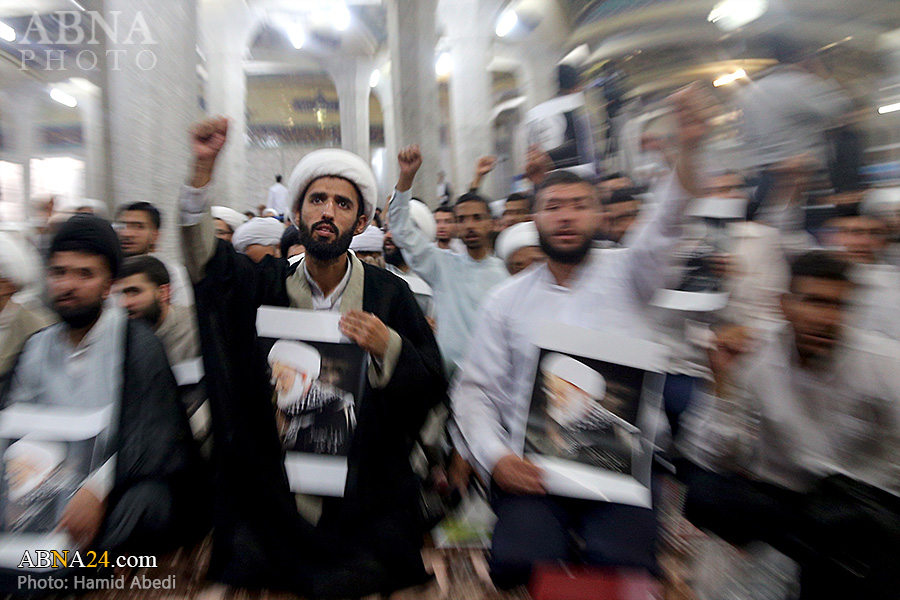 “Los Seminaristas Religiosos de Qom han Protagonizado una Amplia Manifestación a Favor del Ayatulá Issa Qassim”