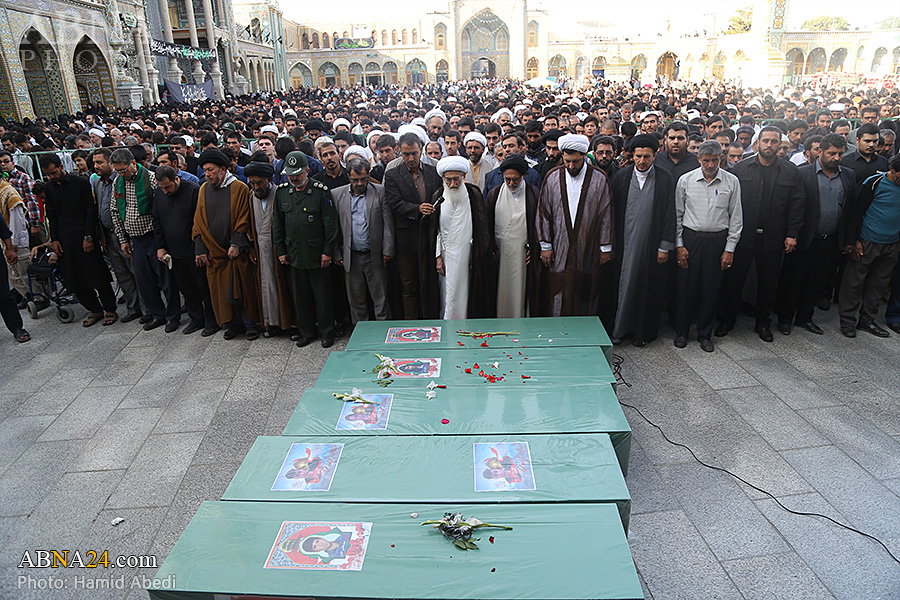 تصویری رپورٹ: ایران کے مقدس شہر قم میں مدافع حرم پانچ شہیدوں کی تشییع جنازہ