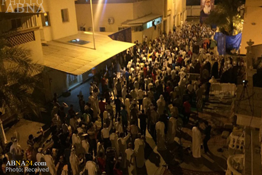 درێژەی مانگرتنی بەحرەینییەکان لە بەردەم ماڵی شێخ عیسا قاسم