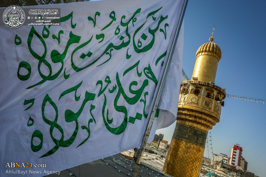 تصویری رپورٹ/ ایام غدیر میں حرم امیر المومنین(ع) کی سجاوٹ