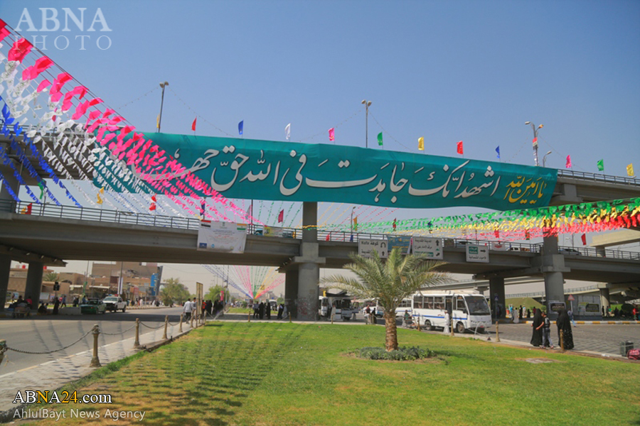 تقرير مصور / أعمال التزيين في النجف الاشرف استعدادا للإحتفال بعيد الغدير الأغر