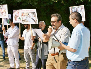 الاعتصام امام سفارة کیان بنی سعود في برلین
