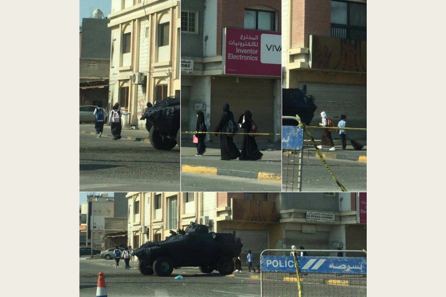 النظام حول الدراز الى منطقة عسكرية ونقاط التفتيش تستوقف حتى أطفال المدرسة + ( صور)