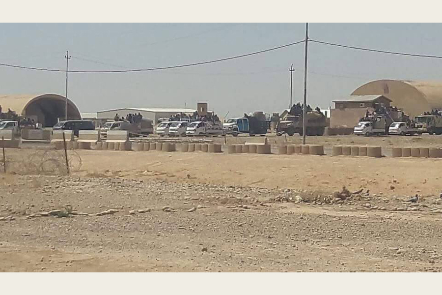 وصول قوات امريكية برية الى قاعدة القيارة الجوية 